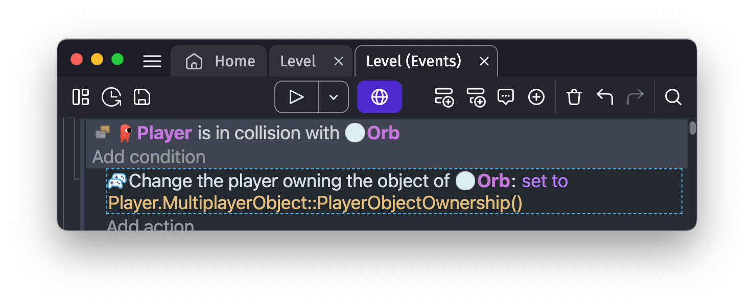 Example of applying ownership with an expression