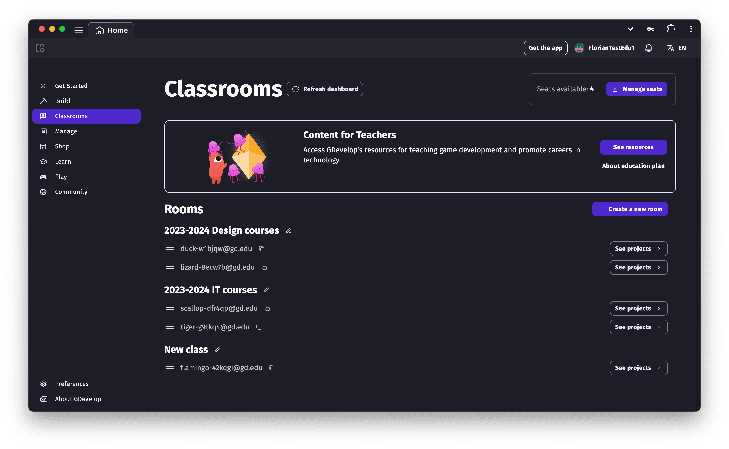The Teach Tab to handle students
